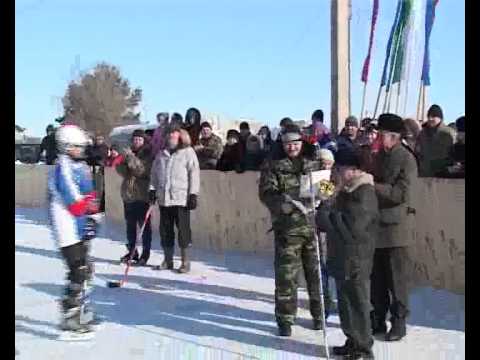 Жирновский район.Хоккей.(Красный Яр-Кленовка).4.02.12